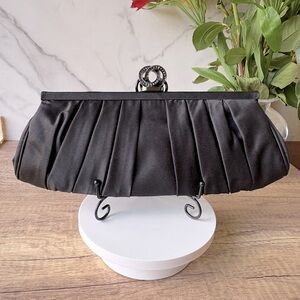 Lulu Townsend Black Clutch & Crossbody Purse Classic Glamour Versatile Elegance